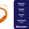 The Bead Chest Ashanti Fair Trade Glass Saucer Beads - African Tribal Ethnic Disk Rondelle Spacers (Tangerine Orange)
